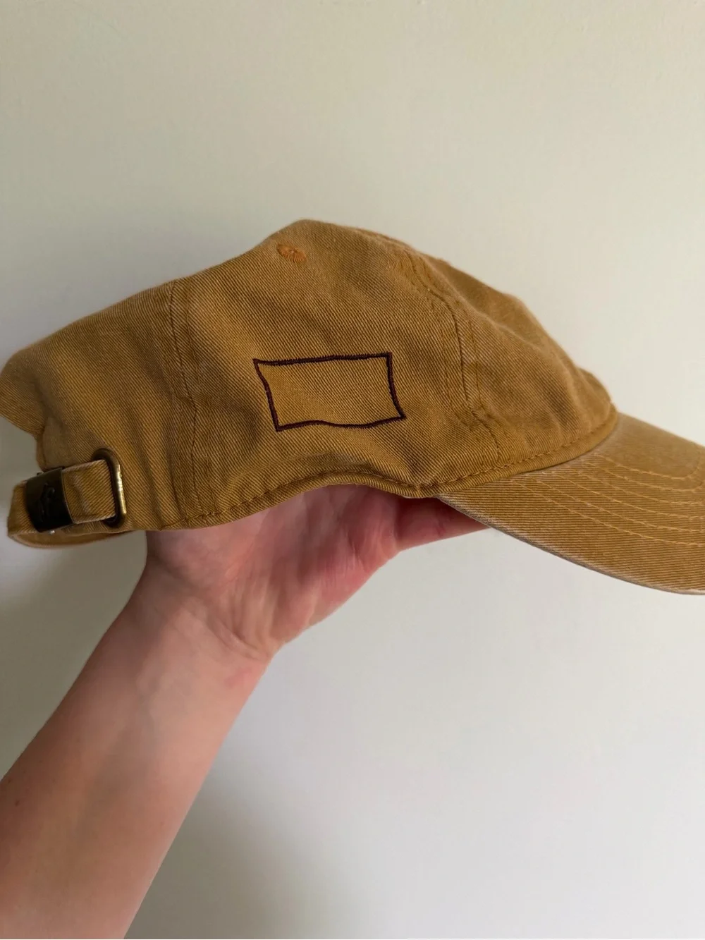 Free People Movement Embroidered Leaf Baseball Cap - Camel Brown Natural Fibers - Picture 2 of 5